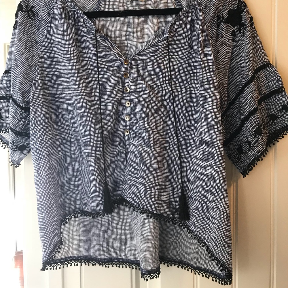 Cropped button up shirt!